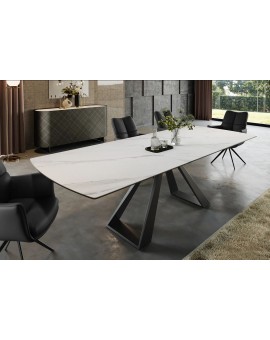 STÓŁ ROZKŁADANY CONCORD II 180-230X90 CM CERAMIKA BIAŁY