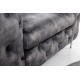FOTEL MODERN BAROCK WELUR SZARY