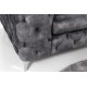 FOTEL MODERN BAROCK WELUR SZARY