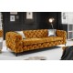 SOFA MODERN BAROCK 3-OSOBOWA MUSZTARDOWY WELUR