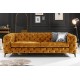 SOFA MODERN BAROCK 3-OSOBOWA MUSZTARDOWY WELUR