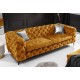 SOFA MODERN BAROCK 3-OSOBOWA MUSZTARDOWY WELUR