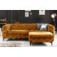 SOFA MODERN BAROCK 3-OSOBOWA MUSZTARDOWY WELUR