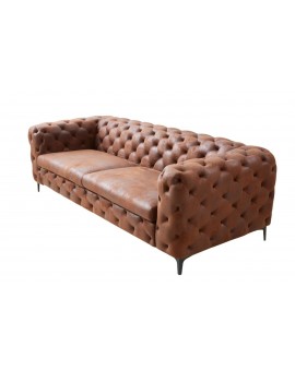 SOFA MODERN BAROCK 3-OSOBOWA BRĄZOWA