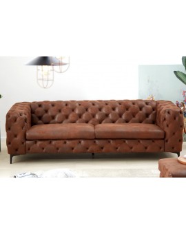 SOFA MODERN BAROCK 3-OSOBOWA BRĄZOWA