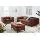 SOFA MODERN BAROCK 3-OSOBOWA BRĄZOWA