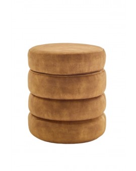 PUF VOQUE 41 CM WELUR MUSZTARDOWY