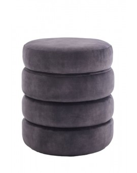 PUF VOQUE 41 CM WELUR SZARY