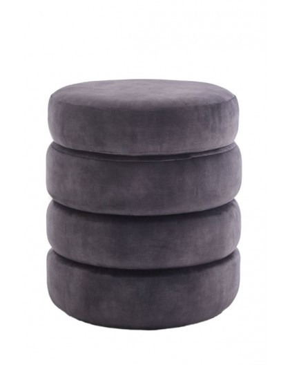 PUF VOQUE 41 CM WELUR SZARY