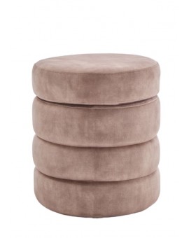 PUF VOQUE 41 CM BOUCLE WELUR BEŻOWY