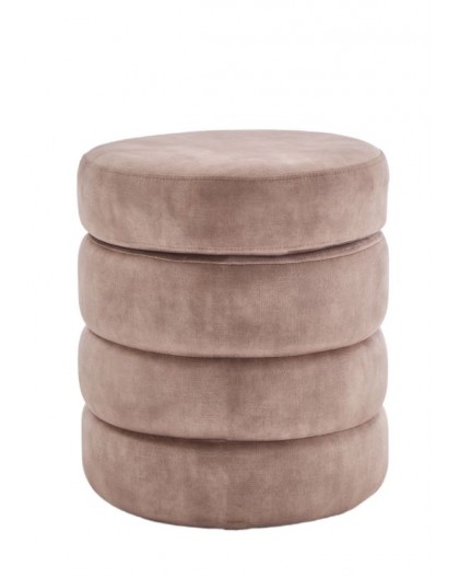 PUF VOQUE 41 CM BOUCLE WELUR BEŻOWY