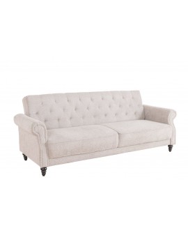 SOFA ROZKŁADANA MAISON BELLE AFFAIRE 220 CM BOUCLE BEŻOWA