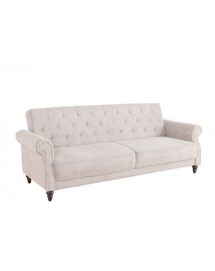SOFA ROZKŁADANA MAISON BELLE AFFAIRE 220 CM BOUCLE BEŻOWA