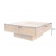 STOLIK KAWOWY BOLT 70 CM PALISANDER