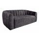 SOFA BABYLON 202X89 CM WELUR SZARY