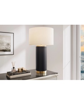 LAMPA STOŁOWA ELEGANCIA CERAMICZNA CZARNA