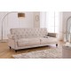 SOFA ROZKŁADANA MAISON BELLE AFFAIRE 220 CM BOUCLE BEŻOWA