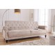 SOFA ROZKŁADANA MAISON BELLE AFFAIRE 220 CM BOUCLE BEŻOWA