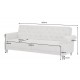 SOFA ROZKŁADANA MAISON BELLE AFFAIRE 220 CM BOUCLE BEŻOWA