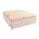 PUF HEAVEN 100X100 CM MUSZTARDOWY WELUR