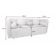 SOFA 3-OSOBOWA ART DECO BOUCLE SZARA