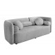 SOFA 3-OSOBOWA ART DECO BOUCLE SZARA