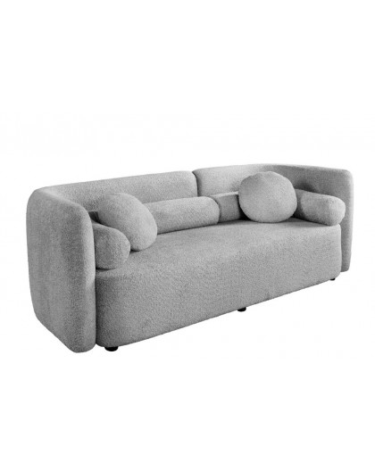 SOFA 3-OSOBOWA ART DECO BOUCLE SZARA