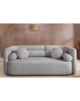 SOFA 3-OSOBOWA ART DECO BOUCLE SZARA