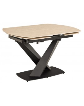 STÓŁ ROZKŁADANY MORELLA 120-180X90 CM CERAMIKA BEŻOWA