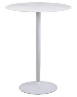 STÓŁ BAROWY MALTA 80 CM CERAMIKA BIAŁA