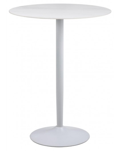 STÓŁ BAROWY MALTA 80 CM CERAMIKA BIAŁA