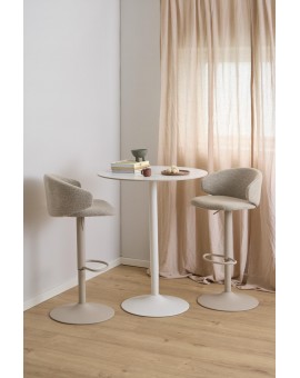 STÓŁ BAROWY MALTA 80 CM BIAŁY