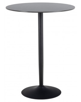 STÓŁ BAROWY MALTA 80 CM CERAMIKA CZARNA