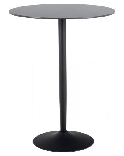 STÓŁ BAROWY MALTA 80 CM CERAMIKA CZARNA