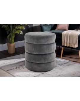 PUF VOQUE 41 CM WELUR SZARY