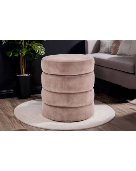PUF VOQUE 41 CM BOUCLE WELUR BEŻOWY