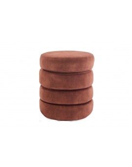 PUF VOQUE 41 CM WELUR BRĄZOWY