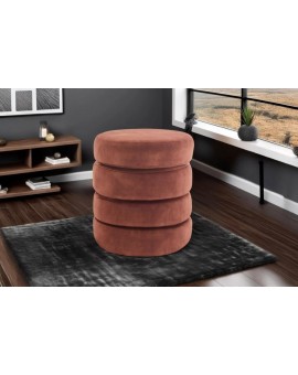 PUF VOQUE 41 CM WELUR BRĄZOWY