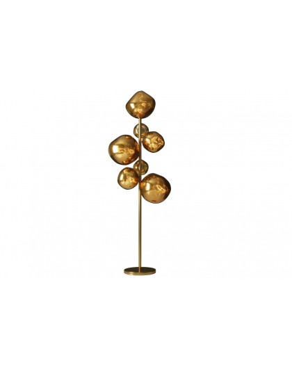 LAMPA PODŁOGOWA LIQUID DIAMOND SZKŁO ZŁOTE