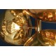 LAMPA PODŁOGOWA LIQUID DIAMOND SZKŁO ZŁOTE
