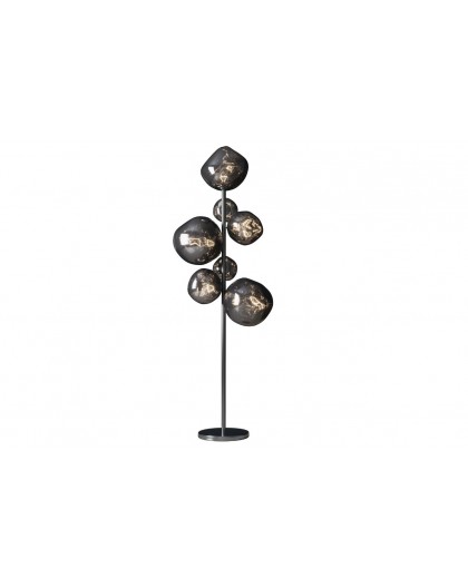 LAMPA PODŁOGOWA LIQUID DIAMOND SZKŁO DYMIONA CZERŃ