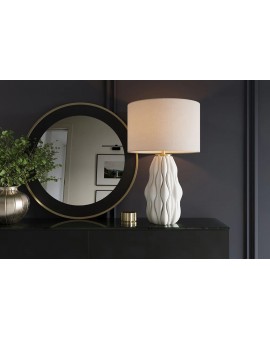 LAMPA STOŁOWA ELEGANCIA CERAMICZNA BIAŁA