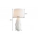LAMPA STOŁOWA ELEGANCIA CERAMICZNA BIAŁA