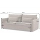 SOFA ROZKŁADANA APARTAMENT 215 CM SZARA