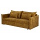 SOFA ROZKŁADANA APARTAMENT 215 CM WELUR MUSZTARDOWY