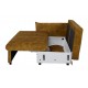 SOFA ROZKŁADANA APARTAMENT 215 CM WELUR MUSZTARDOWY