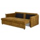 SOFA ROZKŁADANA APARTAMENT 215 CM MUSZTARDOWY WELUR