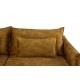 SOFA ROZKŁADANA APARTAMENT 215 CM WELUR MUSZTARDOWY