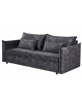SOFA ROZKŁADANA APARTAMENT 215 CM WELUR SZARY