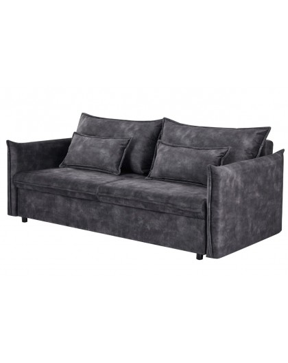 SOFA ROZKŁADANA APARTAMENT 215 CM WELUR SZARY